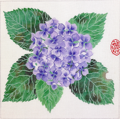 Kate Dickerson Needlepoint Collections Gabby Malpas Hydrangea Blossom Needlepoint Canvas