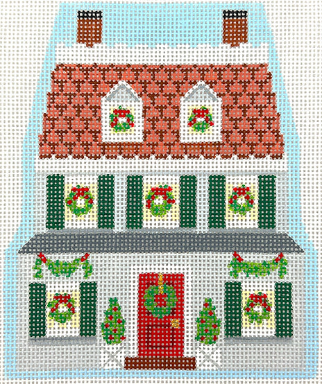 Kate Dickerson Needlepoint Collections Christmas Ornament Queen Anne Dollhouse Needlepoint Canvas