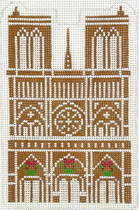 Kate Dickerson Needlepoint Collections Gingerbread Monument Notre Dame De Paris Needlepoint Canvas