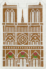 Kate Dickerson Needlepoint Collections Gingerbread Monument Notre Dame De Paris Needlepoint Canvas