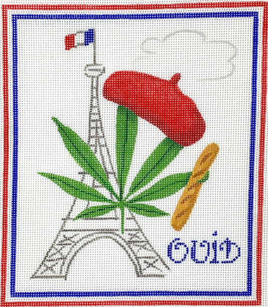 Kate Dickerson Needlepoint Collections Drake Dickerson - Ouid - French Weed on 18m Needlepoint Canvas