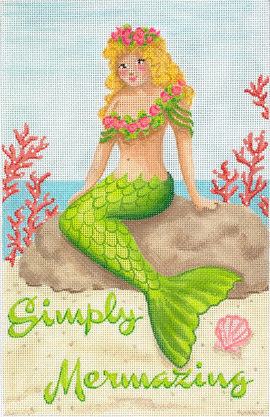 Kate Dickerson Needlepoint Collections “Simply Mermazing” Needlepoint Canvas