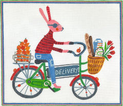 Kate Dickerson Needlepoint Collections Carolyn Gavin - Delivery Bunny Needlepoint Canvas