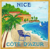 Kate Dickerson Needlepoint Collections Nice Cote d'Azur Collage Needlepoint Canvas