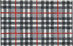 Kate Dickerson Needlepoint Collections Passport Cover Insert Gentlemans Plaid Gray Black and Red Needlepoint Canvas