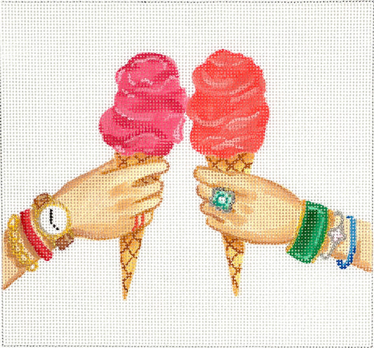 Kate Dickerson Needlepoint Collections Joanna Baker - Ice Cream Toast Needlepoint Canvas