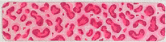 Kate Dickerson Needlepoint Collections Cuff Bracelet Bookmark Cheetah Spots Pinks and Raspberry Needlepoint Canvas