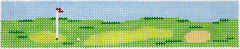 Kate Dickerson Needlepoint Collections Key Fob Golf Course with Putting Green Needlepoint Canvas