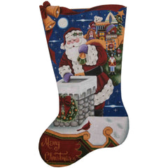 Rebecca Wood Designs Christmas Night Stocking Needlepoint Canvas - 13M