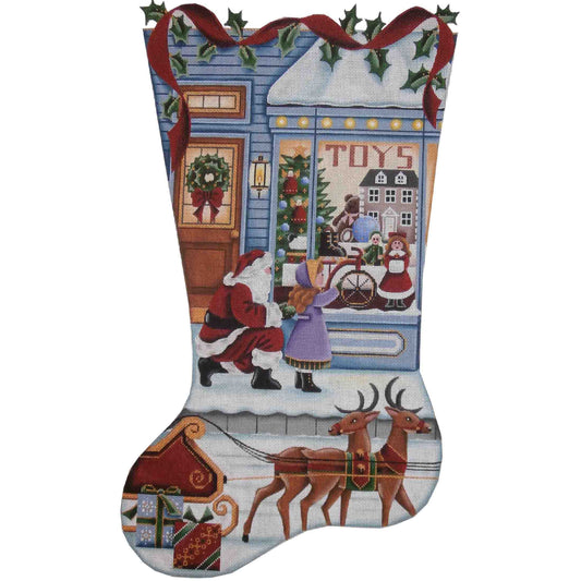 Rebecca Wood Designs Toy Store Dreams Girl Needlepoint Canvas - 18M
