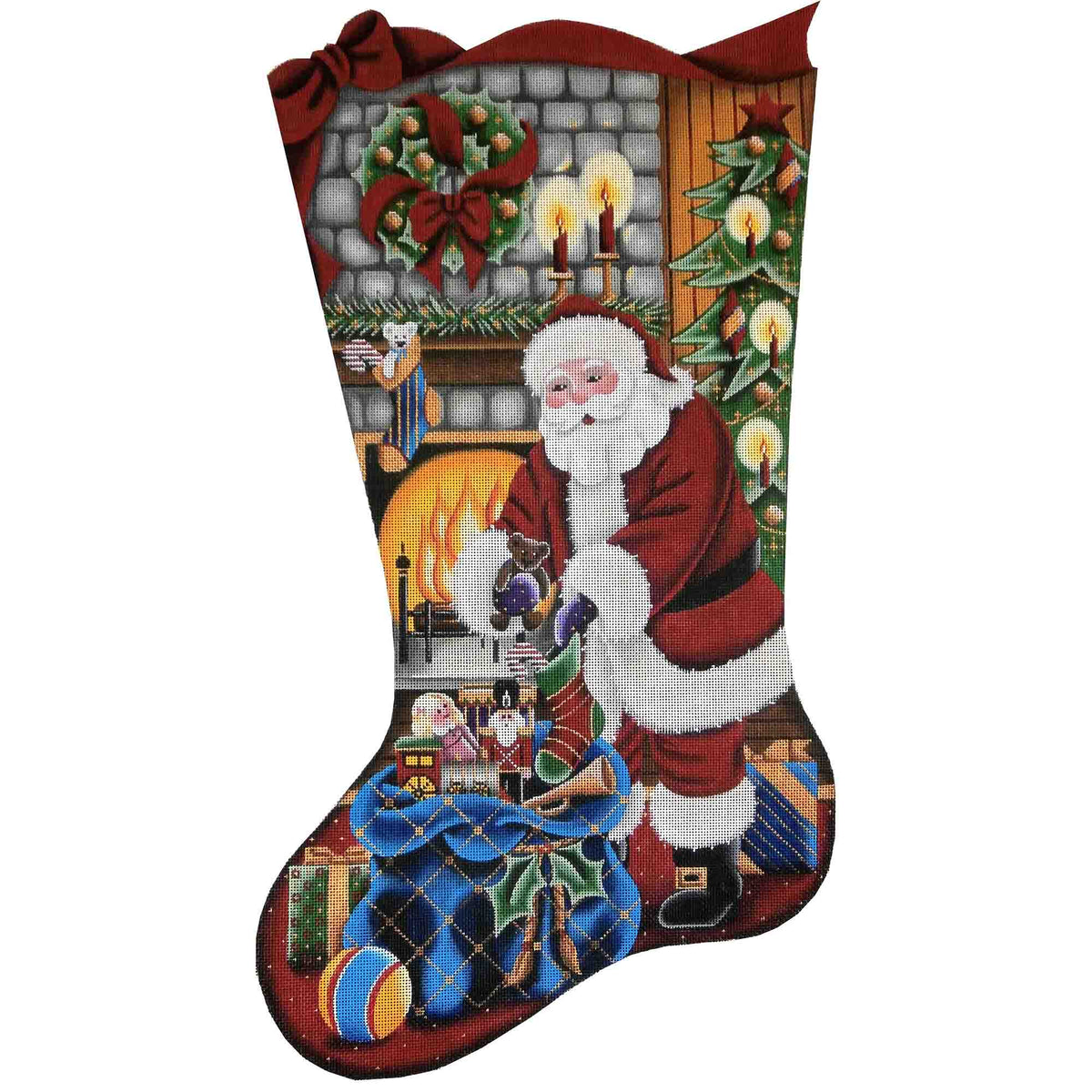Rebecca Wood Designs Filling Stockings Stocking Needlepoint Canvas - 13M