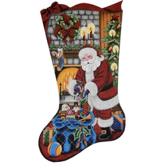 Rebecca Wood Designs Filling Stockings Stocking Needlepoint Canvas - 18M