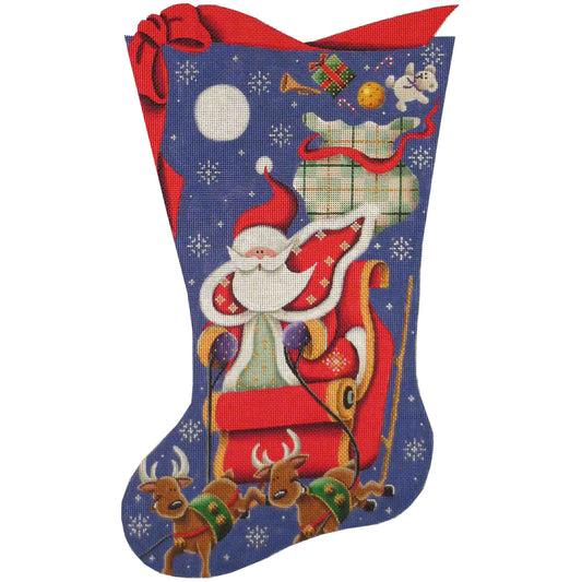 Rebecca Wood Designs Woo Hoo Stocking Needlepoint Canvas - 18M