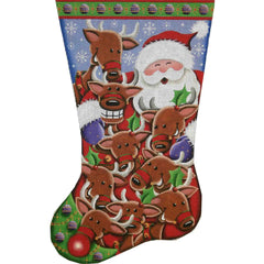 Rebecca Wood Designs Santa Selfie Stocking Needlepoint Canvas - 13M
