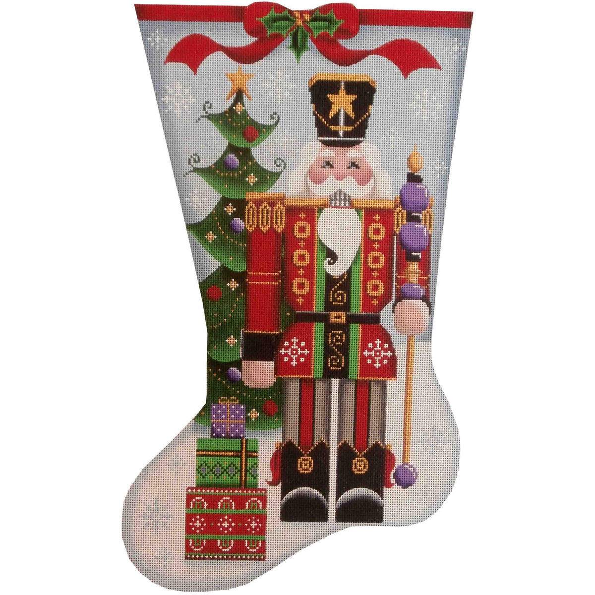 Rebecca Wood Designs Nutcracker Stocking Needlepoint Canvas - 18M