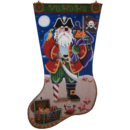 Rebecca Wood Designs Captain Clause Stocking Needlepoint Canvas - 18M