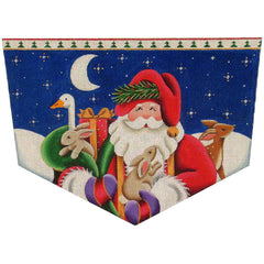 Rebecca Wood Designs Forest Santa Cuff Needlepoint Canvas - 18M