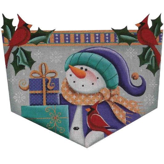 Rebecca Wood Designs Purple Snowman Needlepoint Canvas - 18M