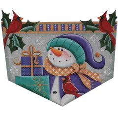 Rebecca Wood Designs Purple Snowman Needlepoint Canvas - 18M