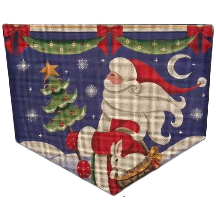 Rebecca Wood Designs Polar Santa Needlepoint Canvas - 13M