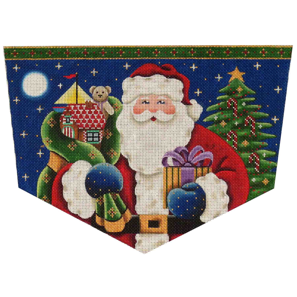 Rebecca Wood Designs Santa Claus Cuff Needlepoint Canvas - 13M