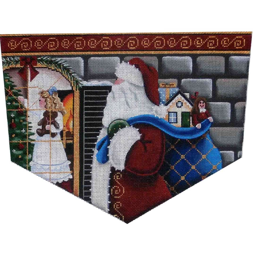 Rebecca Wood Designs Christmas Eve Magic Girl Needlepoint Canvas - 18M
