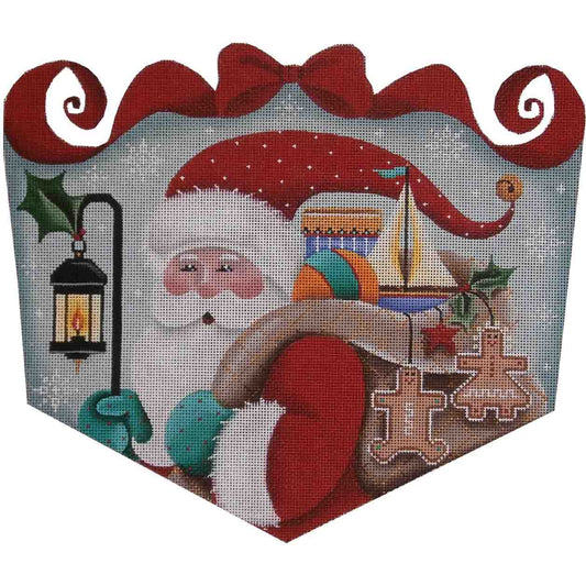 Rebecca Wood Designs Folk Santa Needlepoint Canvas - 13M