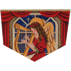 Rebecca Wood Designs Golden Harp Angel Needlepoint Canvas - 13M