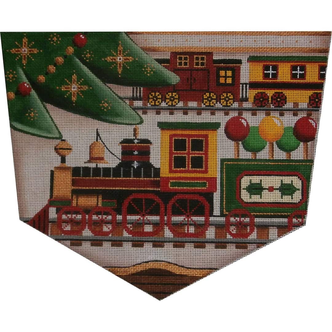 Rebecca Wood Designs Christmas Train Needlepoint Canvas - 18M