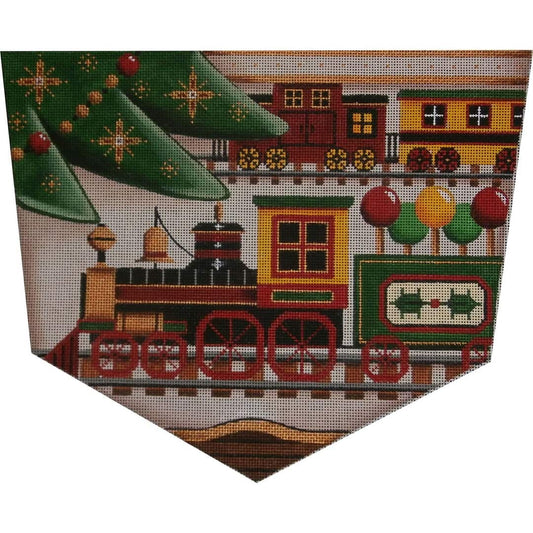 Rebecca Wood Designs Christmas Train Needlepoint Canvas - 18M