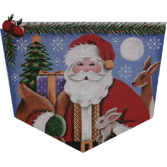 Rebecca Wood Designs Forest Santa Needlepoint Canvas - 13M