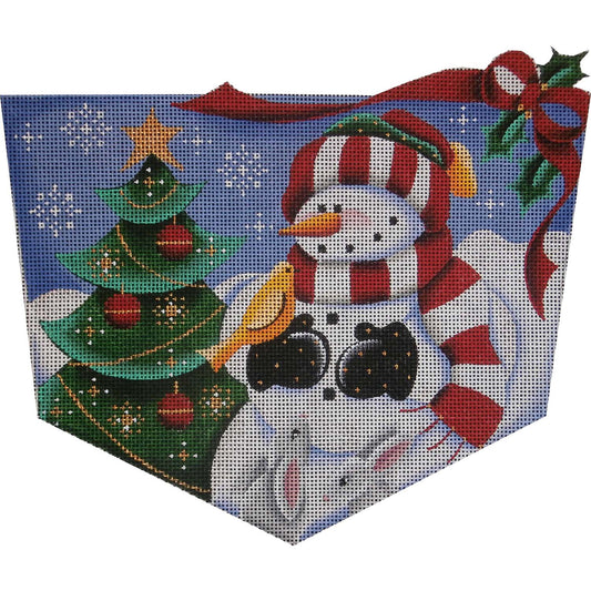 Rebecca Wood Designs Forest Snowman Needlepoint Canvas - 13M