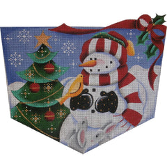 Rebecca Wood Designs Forest Snowman Needlepoint Canvas - 13M