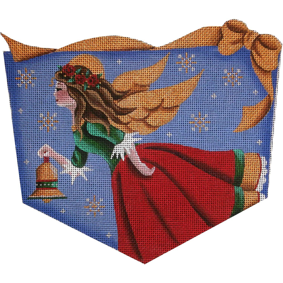 Rebecca Wood Designs Bell Angel Needlepoint Canvas - 13M