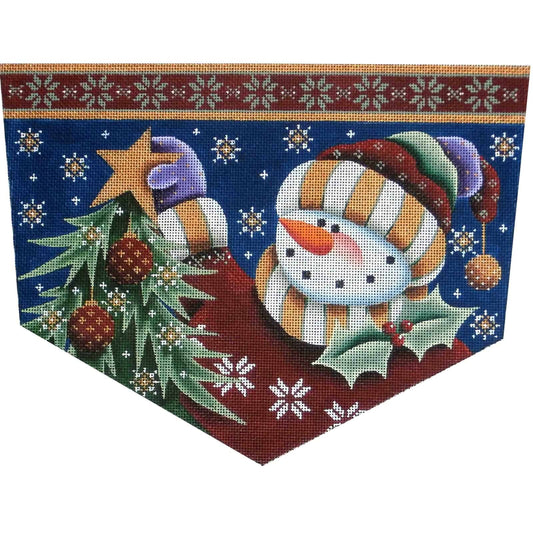 Rebecca Wood Designs Snowman Star Needlepoint Canvas - 13M