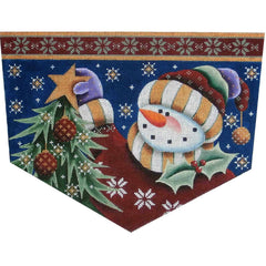 Rebecca Wood Designs Snowman Star Needlepoint Canvas - 18M