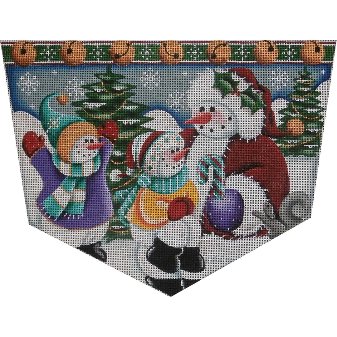 Rebecca Wood Designs Snow Kids Needlepoint Canvas - 18M