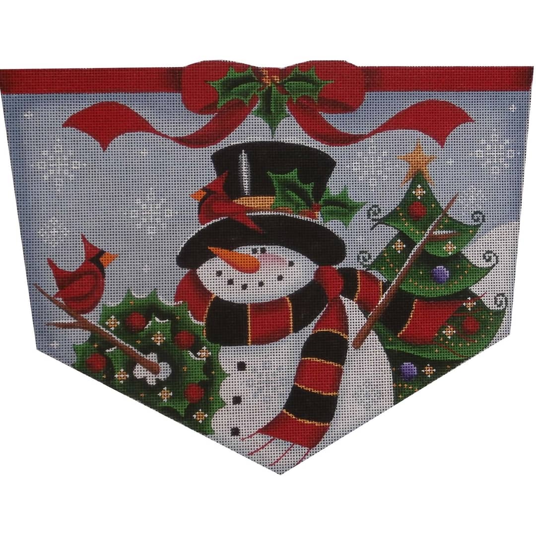 Rebecca Wood Designs Happy Snowman Needlepoint Canvas - 18M