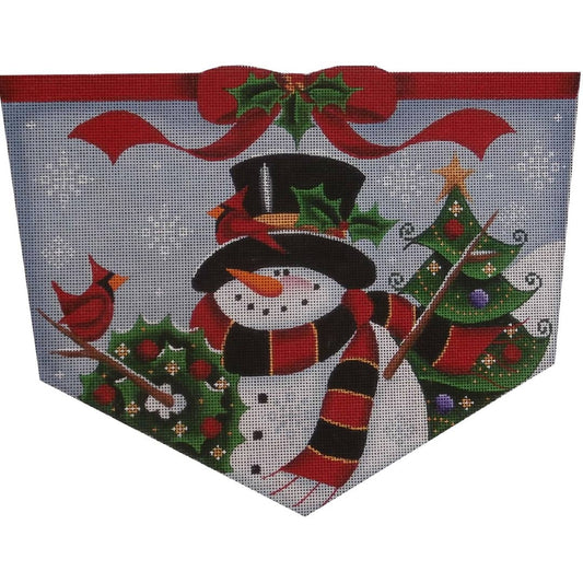 Rebecca Wood Designs Happy Snowman Needlepoint Canvas - 18M