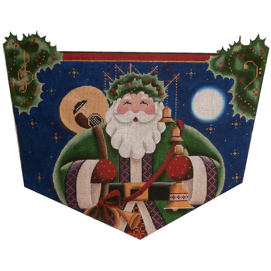 Rebecca Wood Designs Guitar Santa Needlepoint Canvas - 18M