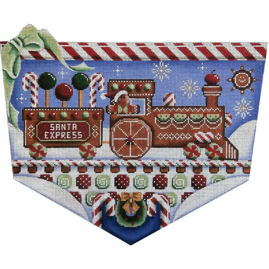 Rebecca Wood Designs Gingerbread Train Needlepoint Canvas - 13M