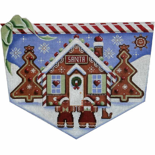 Rebecca Wood Designs Gingerbread Fam Needlepoint Canvas - 18M
