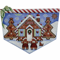 Rebecca Wood Designs Gingerbread Fam Needlepoint Canvas - 18M