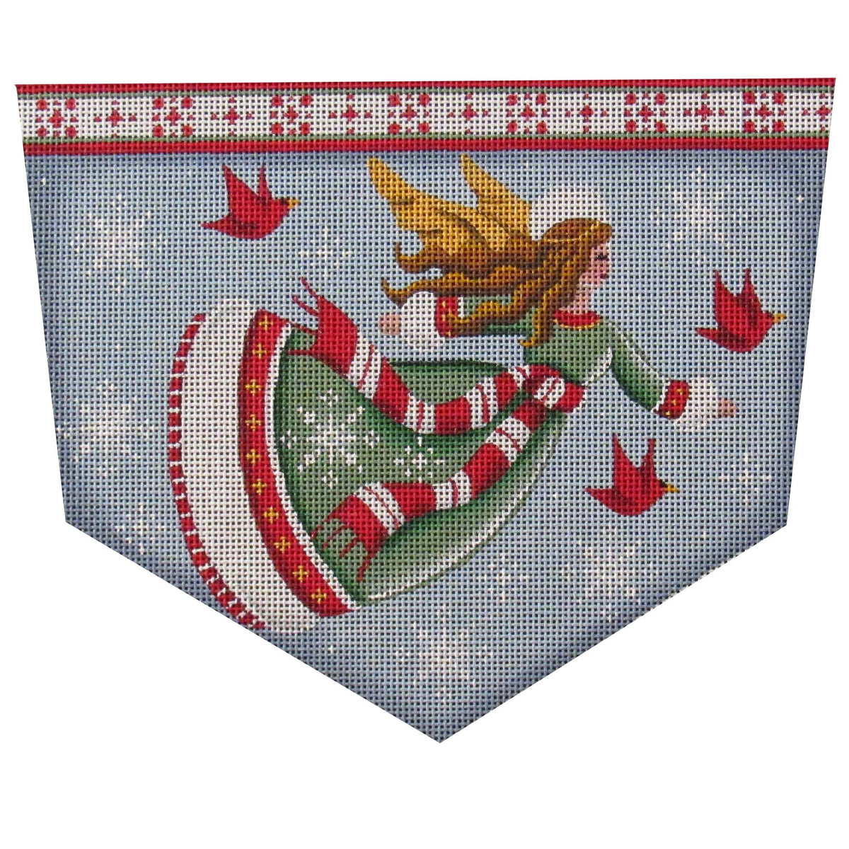 Rebecca Wood Designs Cardinal Angel Needlepoint Canvas - 18M