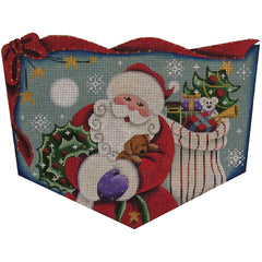 Rebecca Wood Designs Santas Puppy Needlepoint Canvas - 18M