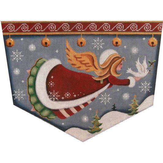 Rebecca Wood Designs Folk Angel of Peace Needlepoint Canvas - 18M