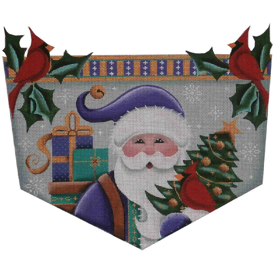 Rebecca Wood Designs Purple Santa Needlepoint Canvas - 18M