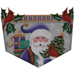 Rebecca Wood Designs Purple Santa Needlepoint Canvas - 18M