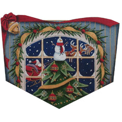 Rebecca Wood Designs Snowman Tree Needlepoint Canvas - 18M