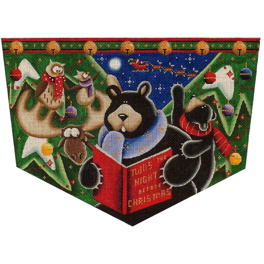 Rebecca Wood Designs Bears Night Before Needlepoint Canvas - 18M